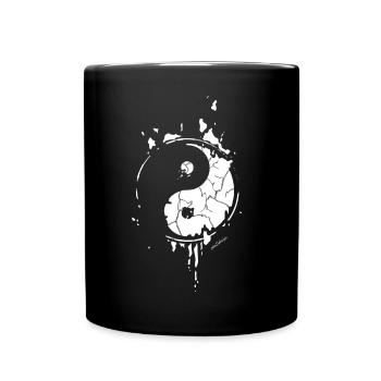 YIN YANG - BLANC - Mug uni - noir - Devant