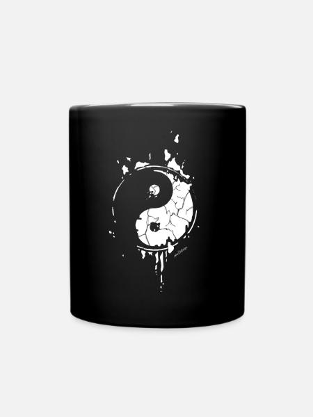 YIN YANG - WHITE - Full Colour Mug - black