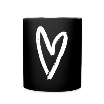 Heart Love Symbol Gift Birthday Friendship - Full Colour Mug - black - Front