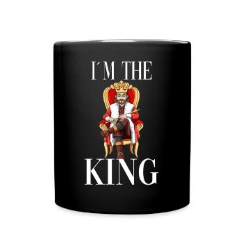 Ich bin der König - Tasse einfarbig - Schwarz - Vorne