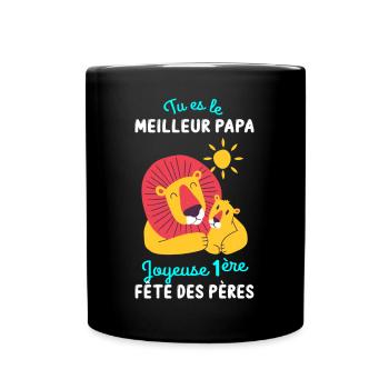 Body bébé meilleur papa première fête des pères - Mug uni - noir - Devant