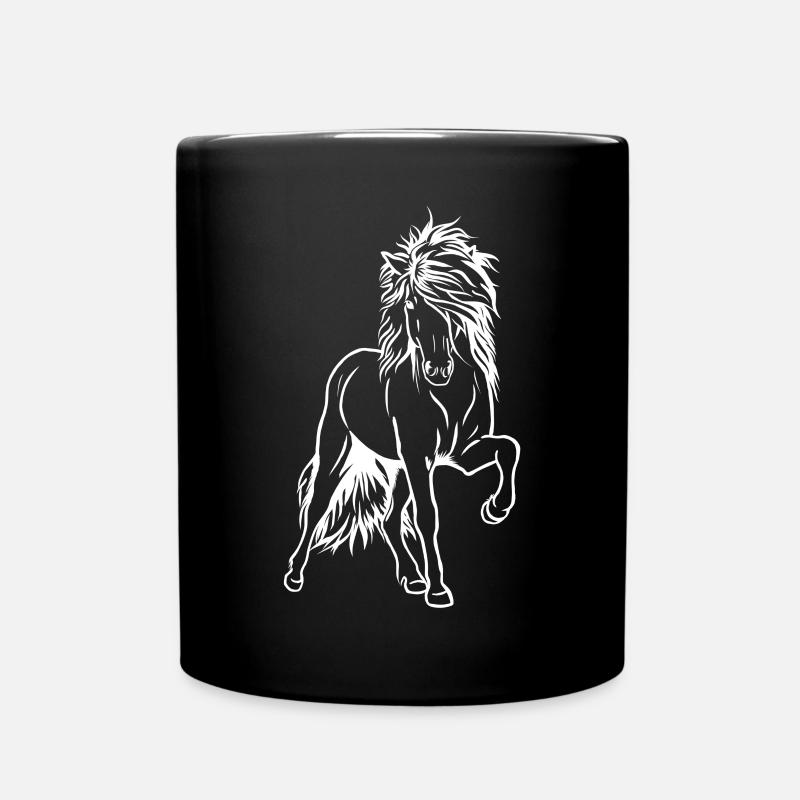 L’étalon islandais blanc - Mug uni - noir