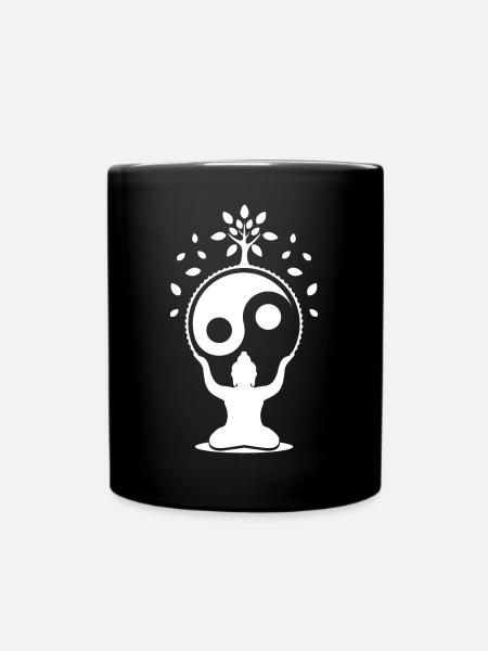 Qigong Qi Gong Tai Chi Chigong - Tasse einfarbig - Schwarz