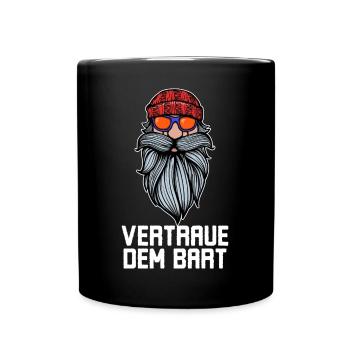 Humorous Beard Goatbeard Statement Beard Hairstyle - Full Colour Mug - black - Front