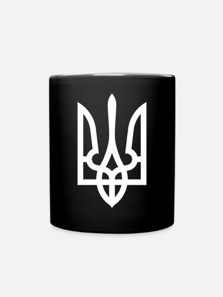 Ukraine-Siegel - Tasse einfarbig - Schwarz