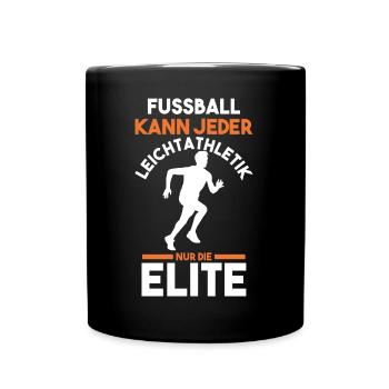 Leichtathletik - Tasse einfarbig - Schwarz - Vorne