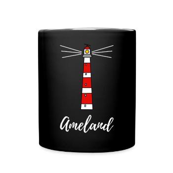 Leuchtturm Ameland Holland - Tasse einfarbig - Schwarz - Vorne