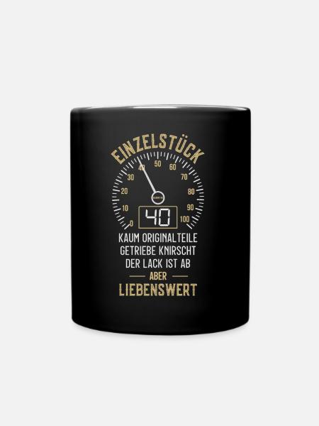 40. GEBURTSTAG EINZELSTÜCK TACHO 1983 OLDOMETER - Tasse einfarbig - Schwarz