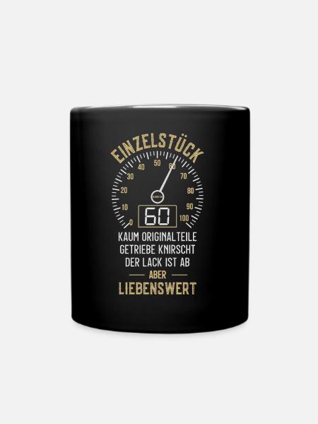 60. GEBURTSTAG EINZELSTÜCK TACHO 1963 OLDOMETER - Tasse einfarbig - Schwarz