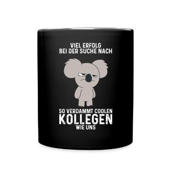 Viel Erfolg Jobwechsel Kollege Abschied Arbeit - Tasse einfarbig - Schwarz - Vorne