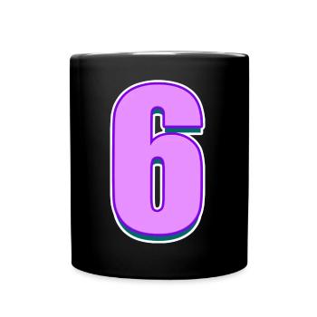 6 - Mug uni - noir - Devant