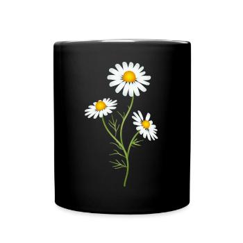 la camomille lumineuse comme plante médicinale fascinante - Mug uni - noir - Devant