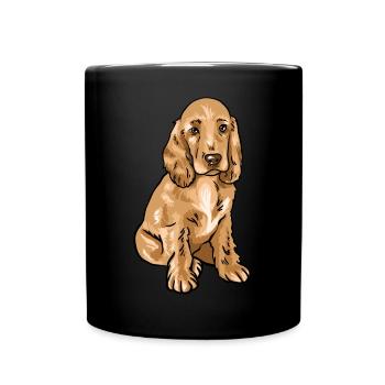 Cocker Spaniel - Full Colour Mug - black - Front