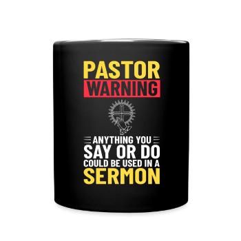 Pastor Church Minister Spiritual Christ Jesus - Full Colour Mug - black - Front