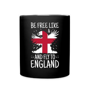 England Flag Vintage English Flag Used Look - Full Colour Mug - black - Front