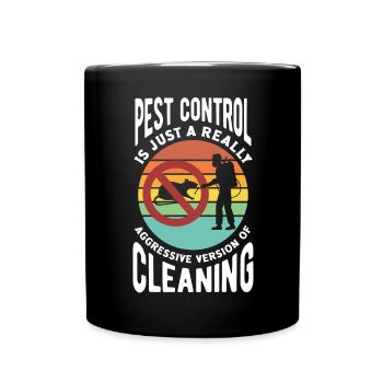 Pest Control Technician Exterminator Funny - Tasse einfarbig - Schwarz - Vorne