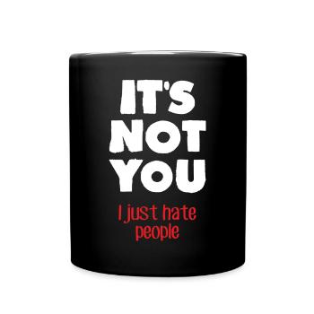 I hate people (dark) - Full Colour Mug - black - Front