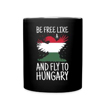 Ungarn Flagge Ungarische Fahne Balaton Hungary - Tasse einfarbig - Schwarz - Vorne