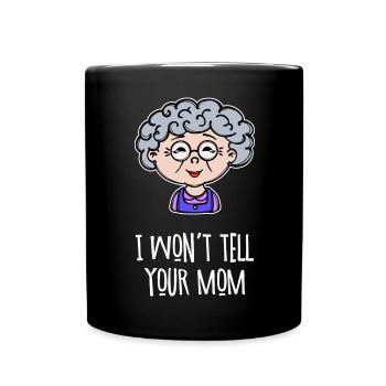 Grandmother Grandma Old Woman Glasses Funny Statement - Full Colour Mug - black - Front