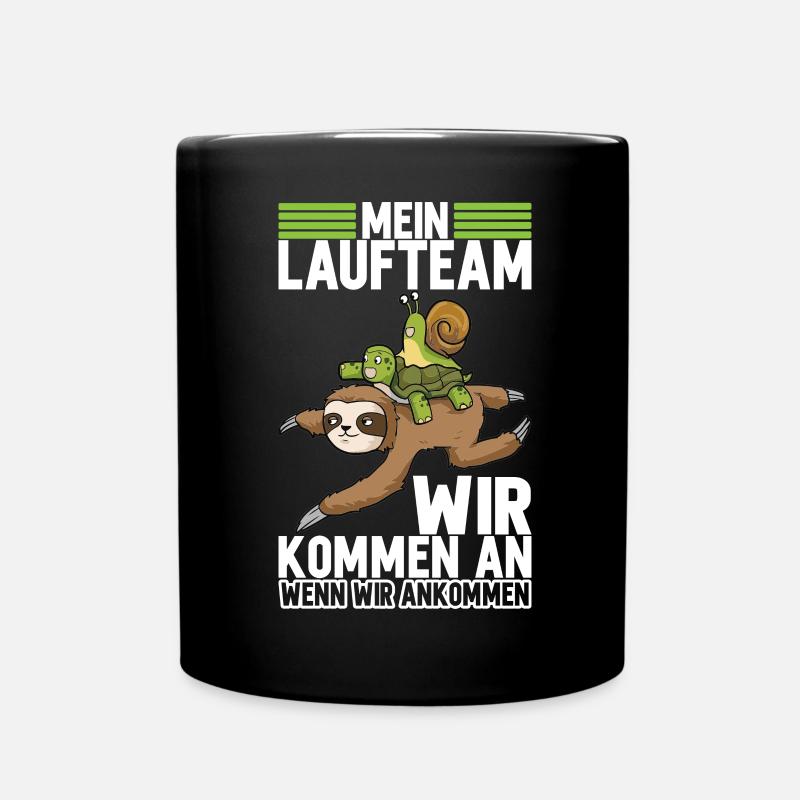 Joggen Sport Lustiger Spruch - Tasse einfarbig - Schwarz