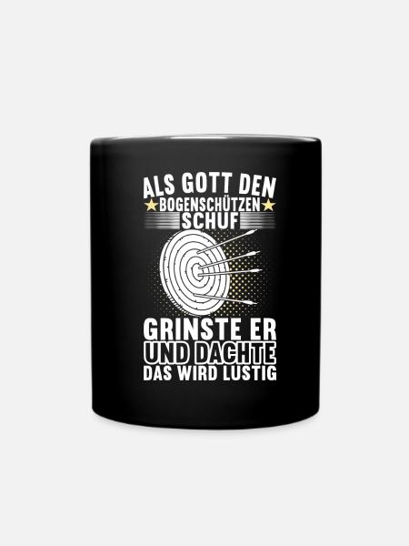 Bogenschießen Bogenschütze Arrow - Tasse einfarbig - Schwarz