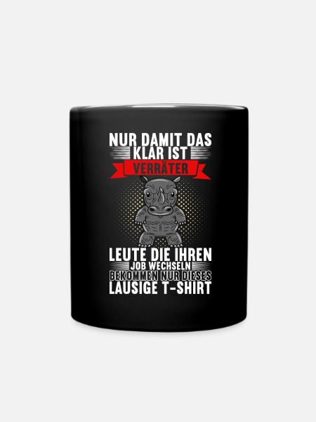 Abschiedsgeschenk Jobwechsel Kollege - Tasse einfarbig - Schwarz