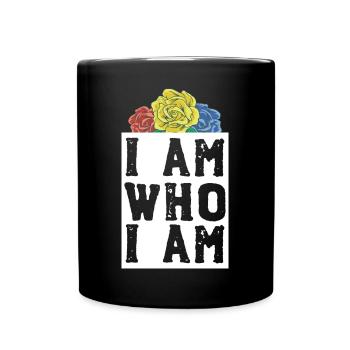 I'am who I am / PAN Roses, Pansexuell - Tasse einfarbig - Schwarz - Vorne