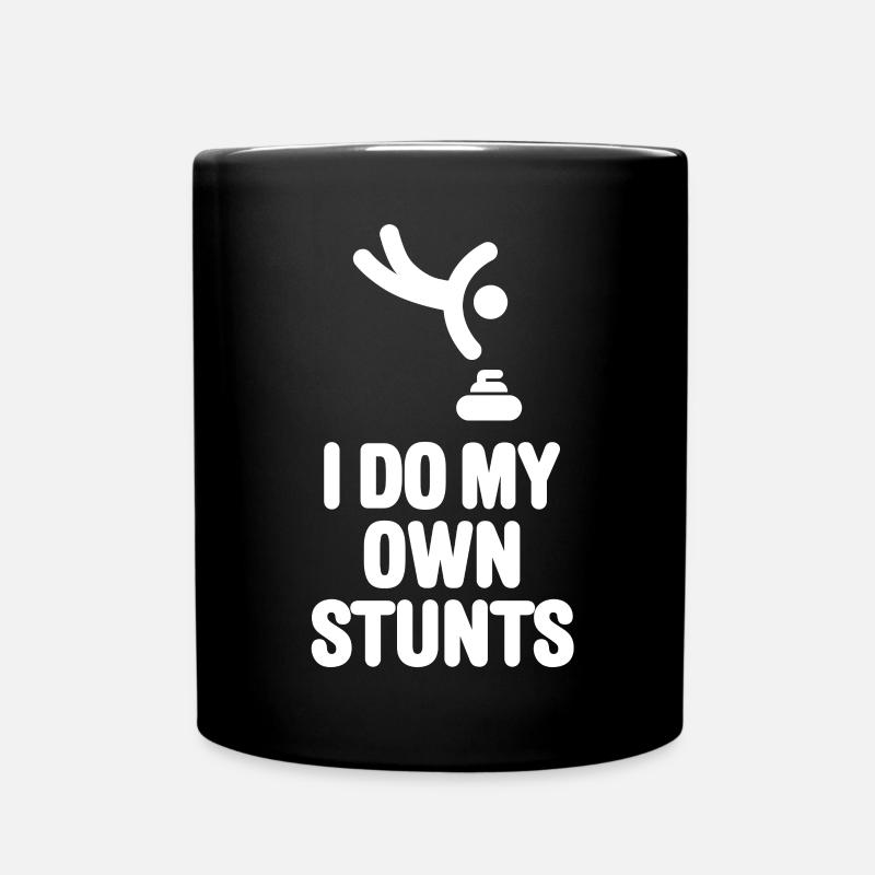 Jeux de curling amusants 'JE FAIS MES PROPRES CASCADES' - Mug uni - noir