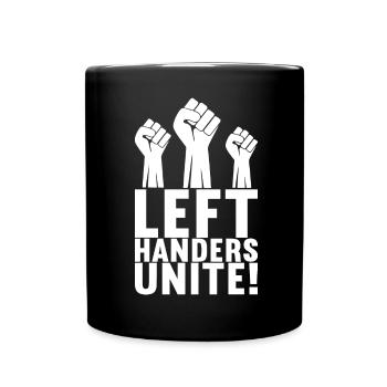 Linkshänder - Tasse einfarbig - Schwarz - Vorne