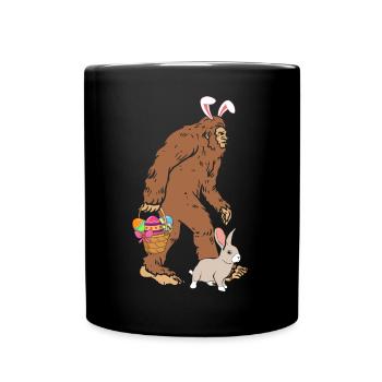 Easter Bigfoot Easter Eggs Dimanche de Pâques - Mug uni - noir - Devant