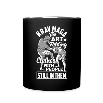 Martial Arts Self Defense Krav Maga Funny - Tasse einfarbig - Schwarz - Vorne
