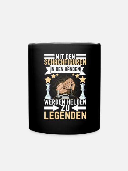 Schach Schachspieler - Tasse einfarbig - Schwarz