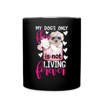 Only Flaw Of Shih Tzu Dog Funny Graphics - Full Colour Mug - black - Front