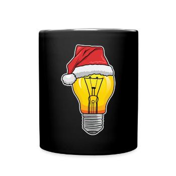 Elektriker Weihnachten - Tasse einfarbig - Schwarz - Vorne