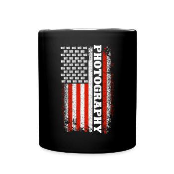 Photography Camera Lens American - Tasse einfarbig - Schwarz - Vorne