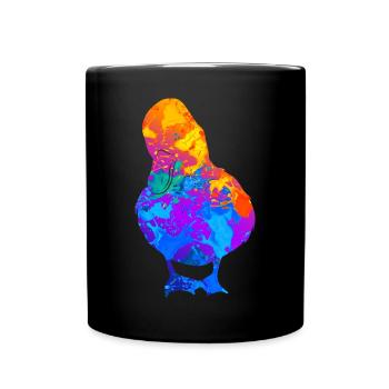 Canard Canard Colvert Enterich Silhouette Cadeau - Mug uni - noir - Devant