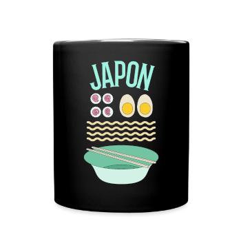 Japon Ramen Kit Kawaii - Mug uni - noir - Devant