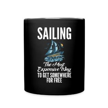 Catamaran sailing - Full Colour Mug - black - Front