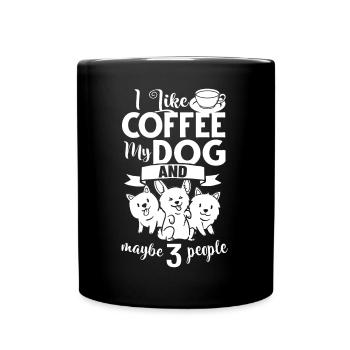 Coffee Dog Machine Puppy Cup Beans - Full Colour Mug - black - Front