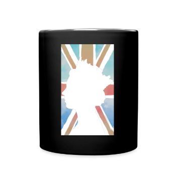 QUEEN ELIZABETH DRAPEAU DU ROYAUME-UNI UNION JACK ROYAUME DU CIEL - Mug uni - noir - Devant