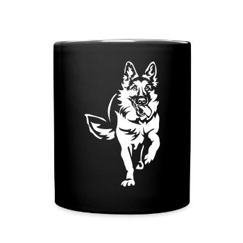 German Shepherd "Black Edition" - Full Colour Mug - black - Front