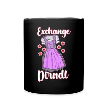 Exchange Dirndl October fest Dirndl Folk Festival - Tasse einfarbig - Schwarz - Vorne