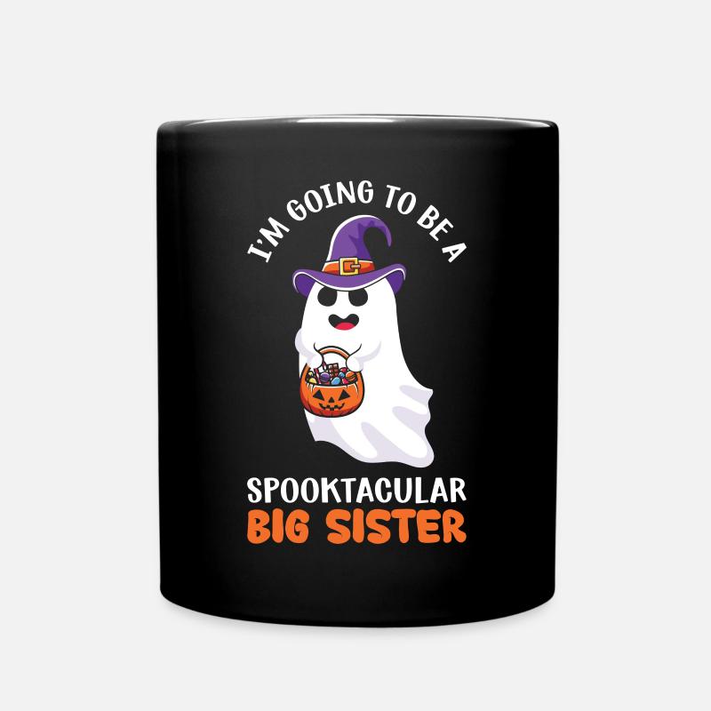 Halloween Geist Kürbis - Tasse einfarbig - Schwarz