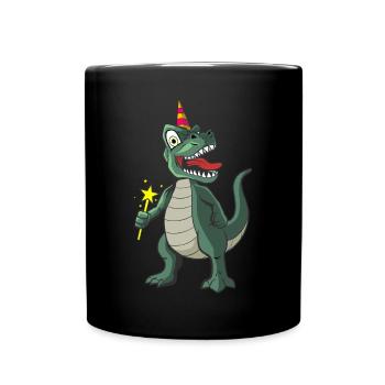Dinosaurier Party T-Rex - Tasse einfarbig - Schwarz - Vorne
