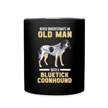Bluetick Coonhound Gift Funny Saying - Full Colour Mug - black - Front