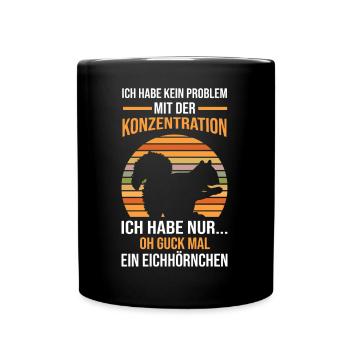 Mama Mutter Erdmännchen - Tasse einfarbig - Schwarz - Vorne