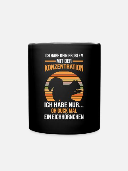 Mama Mutter Erdmännchen - Tasse einfarbig - Schwarz