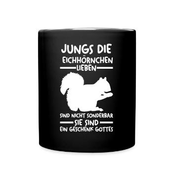 Erdmännchen - Tasse einfarbig - Schwarz - Vorne