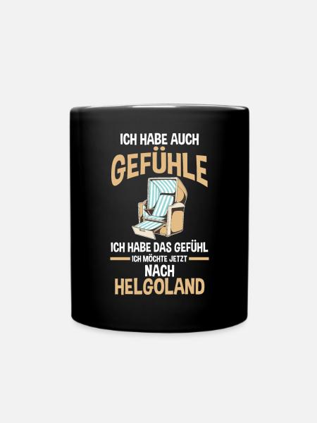 Nordsee Helgoland - Tasse einfarbig - Schwarz
