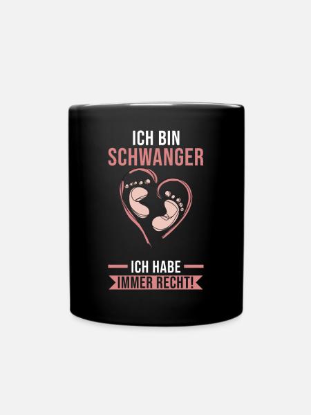 Mutter Schwangerschaft Schwanger Werdende Mama - Tasse einfarbig - Schwarz